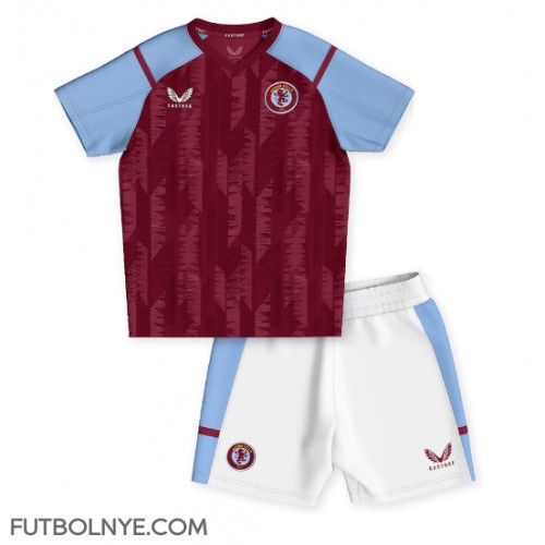Camiseta Aston Villa Primera Equipación para niños 2023-24 manga corta (+ pantalones cortos)